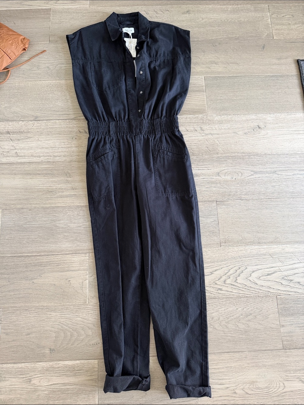 NWT Pistola Black Button-Up Jumpsuit